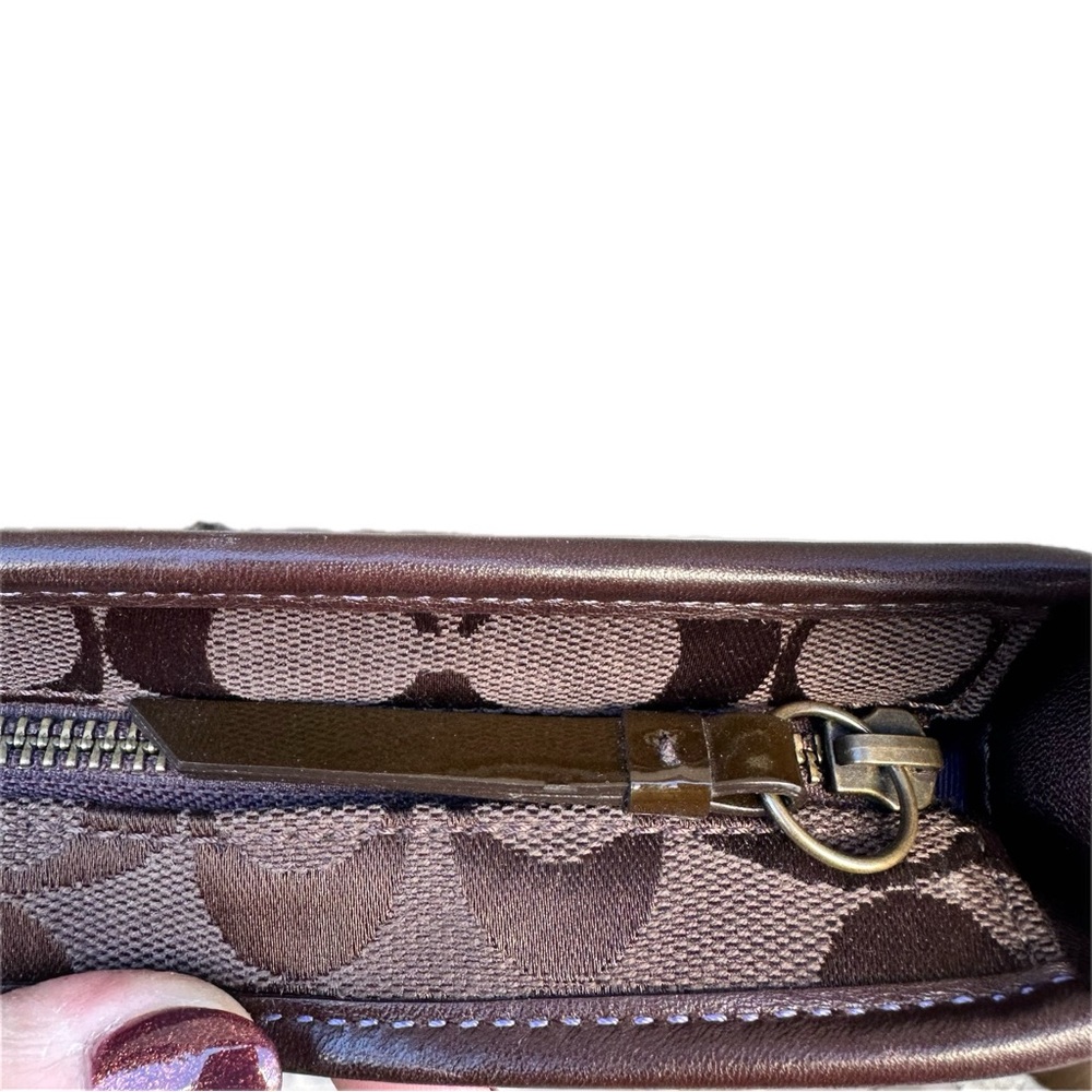 Coach Mixed Media Logo/Leather Patchwork Shoulder… - image 6